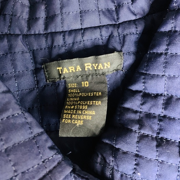 Tara Ryan Navy Blue Button-Down Coat - Picture 6 of 9